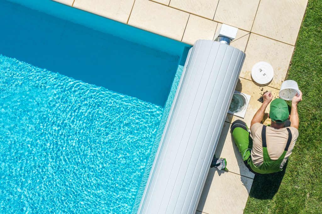 outdoor backyard garden swimming pool maintenance
