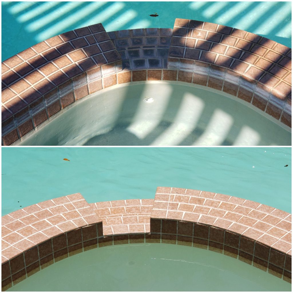 pool cleaning service tile white stuff removal