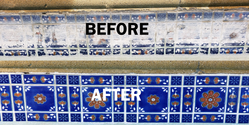 swimming pool tile cleaning service